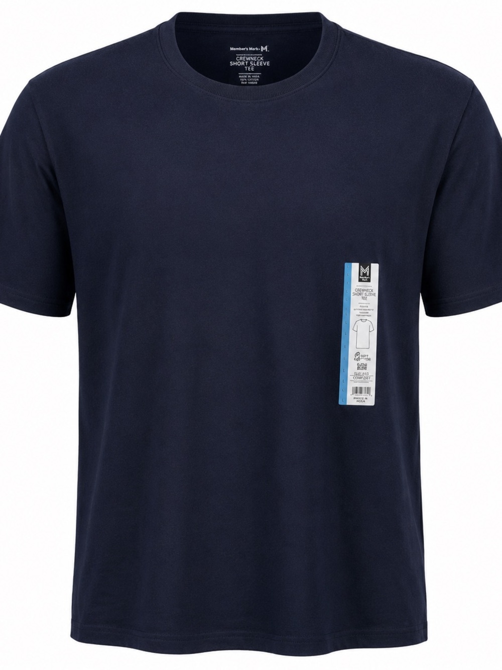 Member’s Mark Men’s Essential Crewneck Short Sleeve Tee Blue Cove L NWT